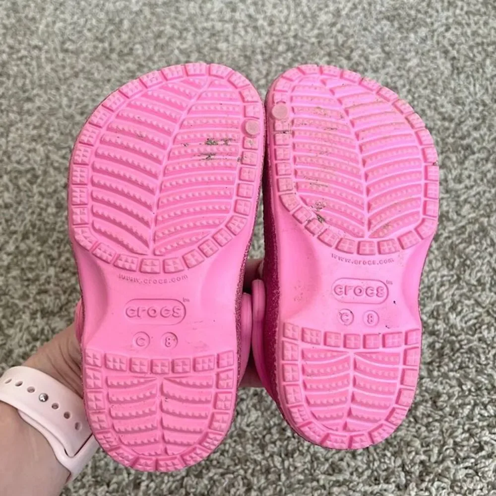 Size 8 / Toddler Girl Glitter Crocs
